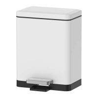 Ведро для мусора TC-010306-08/плавное закрытие/прямоугольное/White/6л (KR5601)
